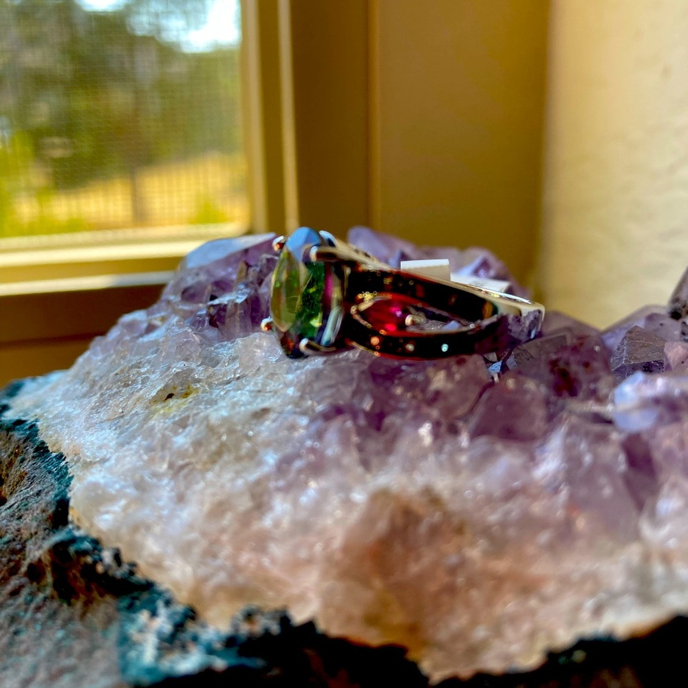 5.17ctw multicolor mystic topaz sterling silver ring